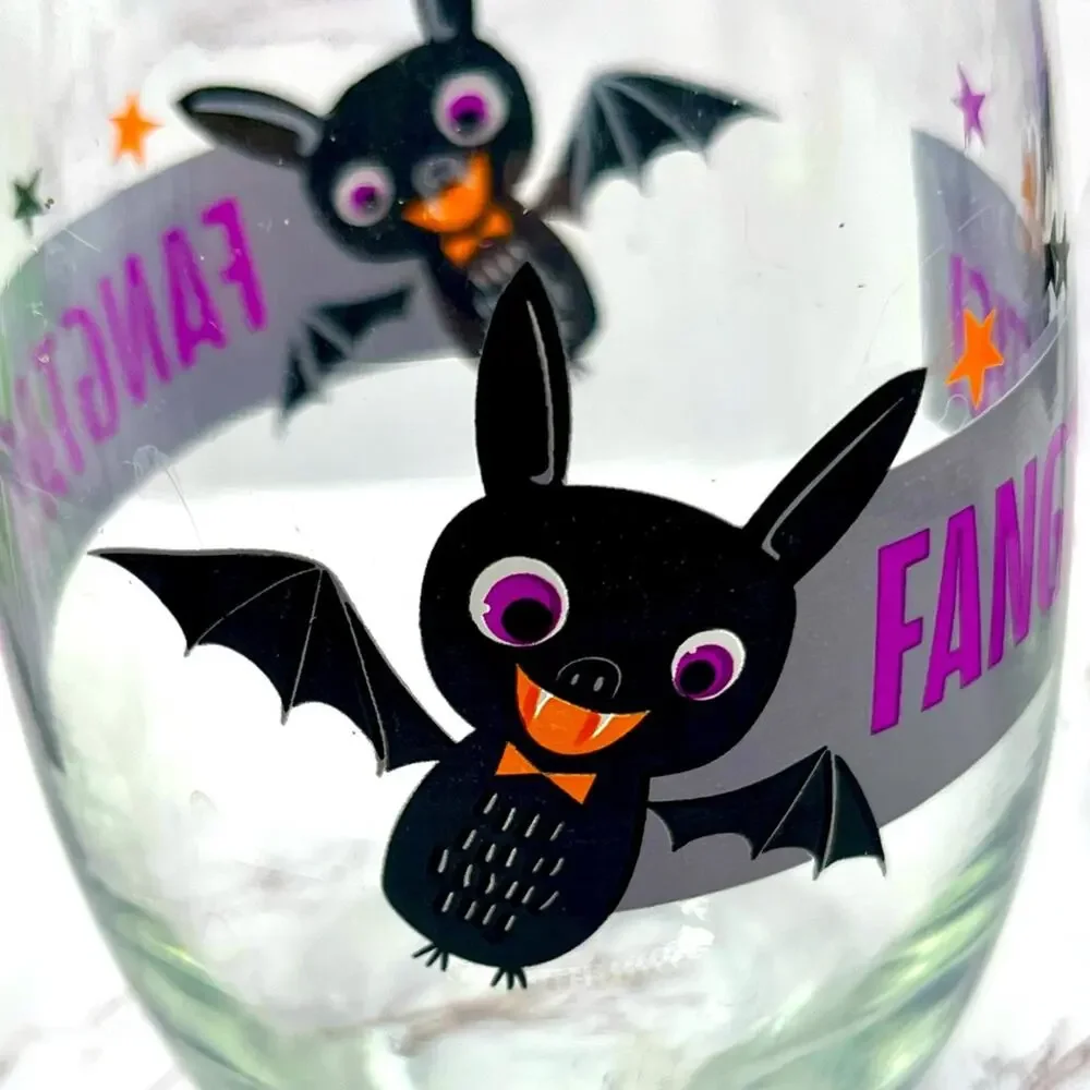 NWOT Set of 5 Halloween stemless wine glasses